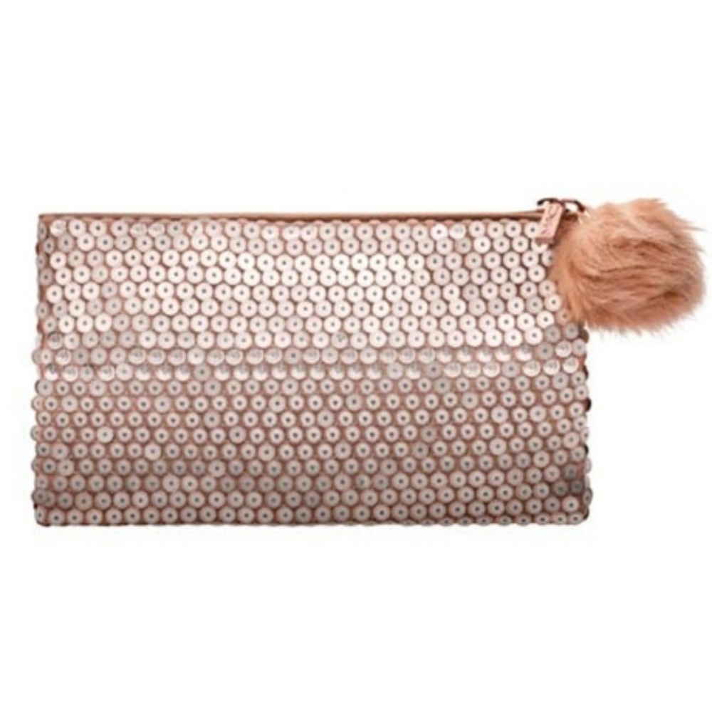 MAC Cosmetics Rose Gold Sequin Makeup Bag